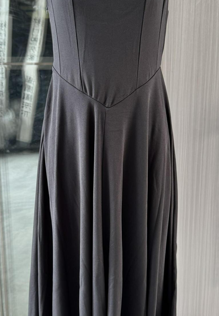 New minimalist and sexy shoulder strap slim fit mid length dress CA25091425RD
