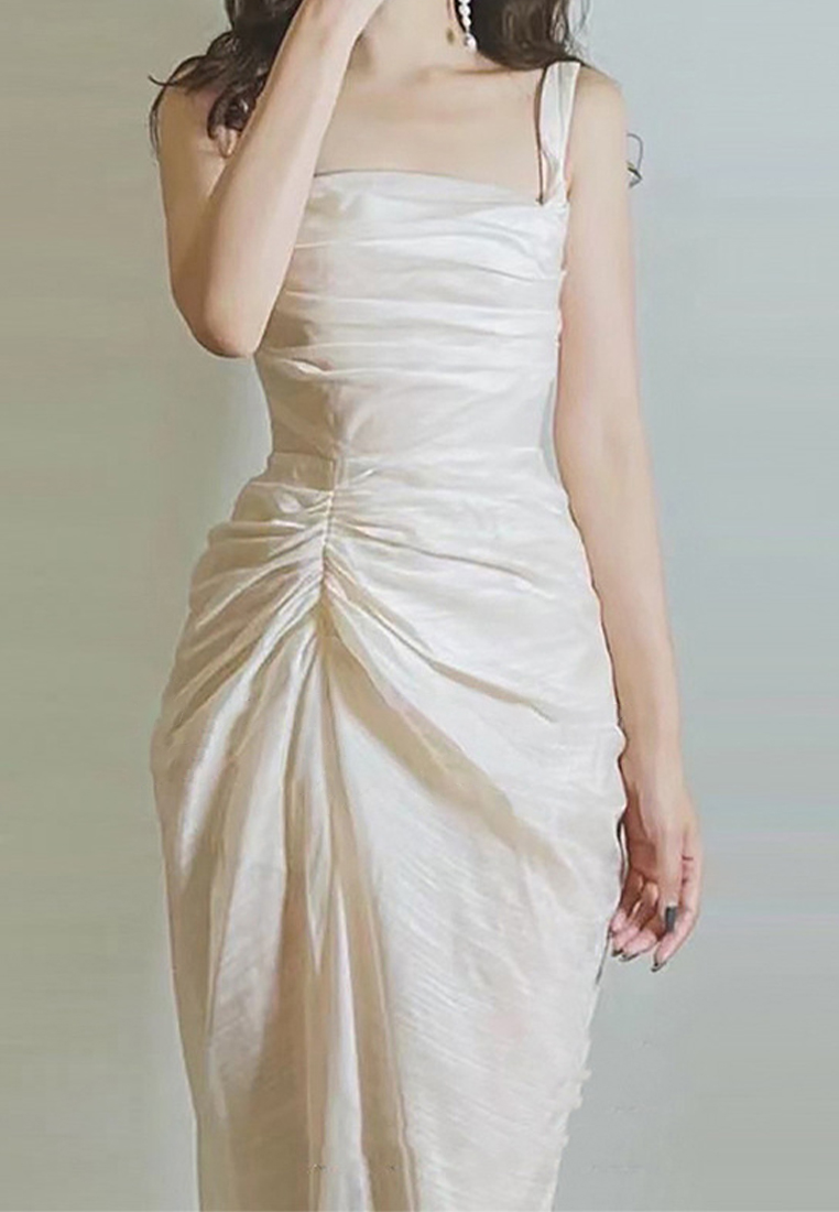 New Style Slim Fit Split Skirt with Waist Wrap Sexy Dress CA4021925W