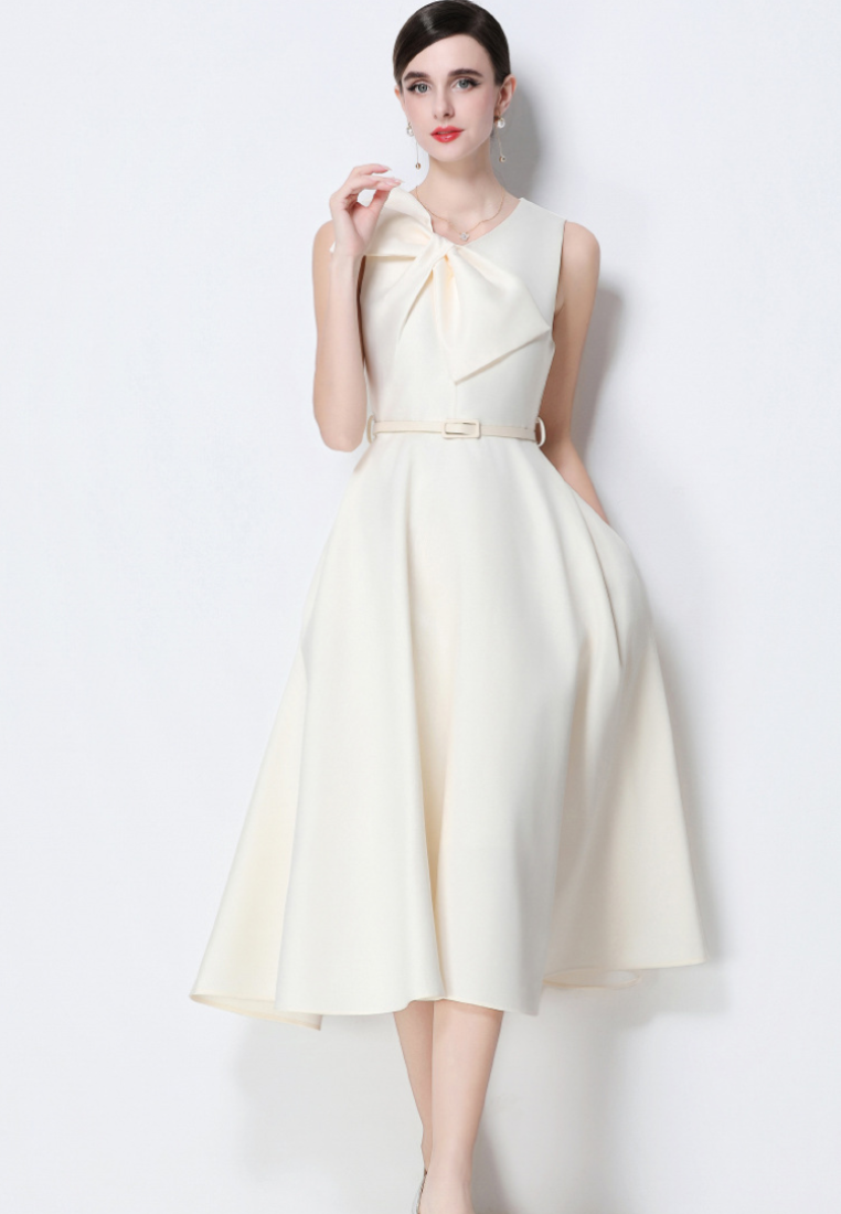 New classic black V-neck lace dress CA25110325BE