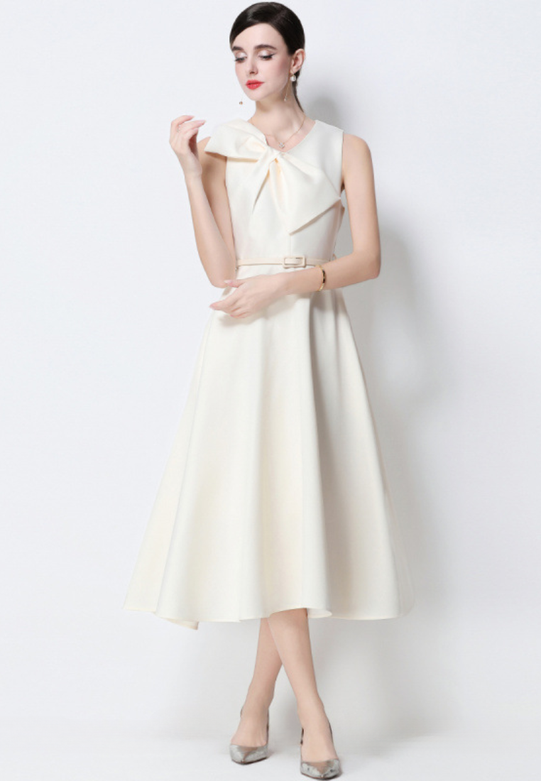 New classic black V-neck lace dress CA25110325BE