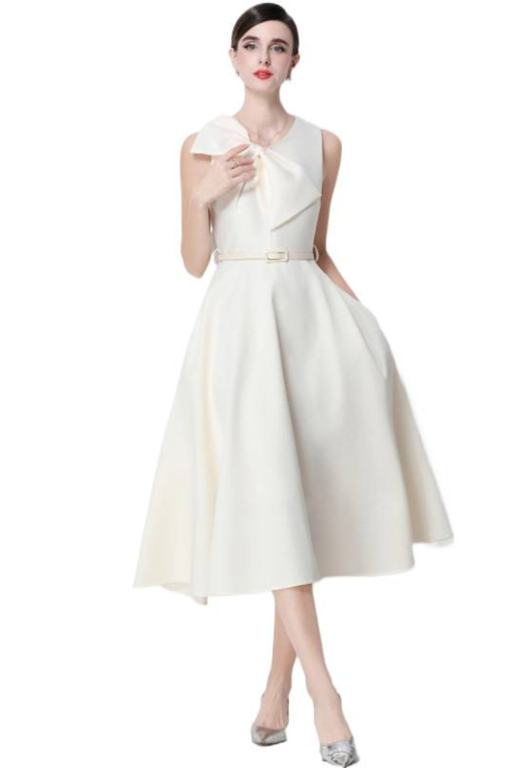 New classic black V-neck lace dress CA25110325BE