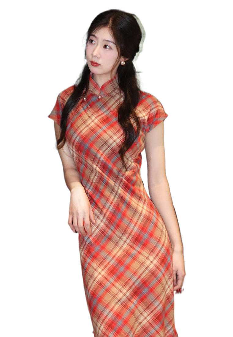 New Retro Luxury slim-fit dress CA25121526RD