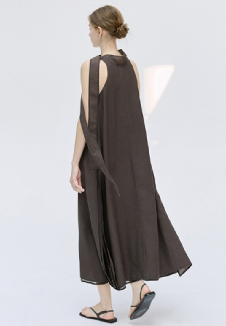 New suspender V-neck loose sleeveless dress CA25061726BW