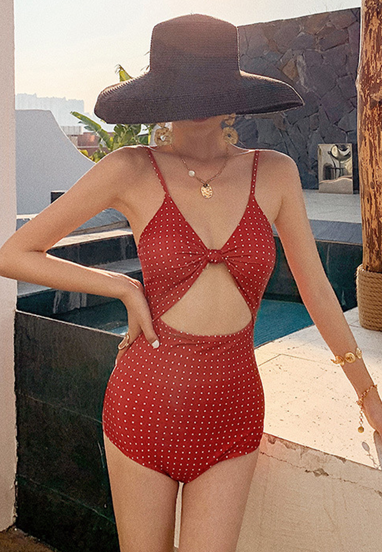 New backless triangular jumpsuit swimsuit CA24032126RD