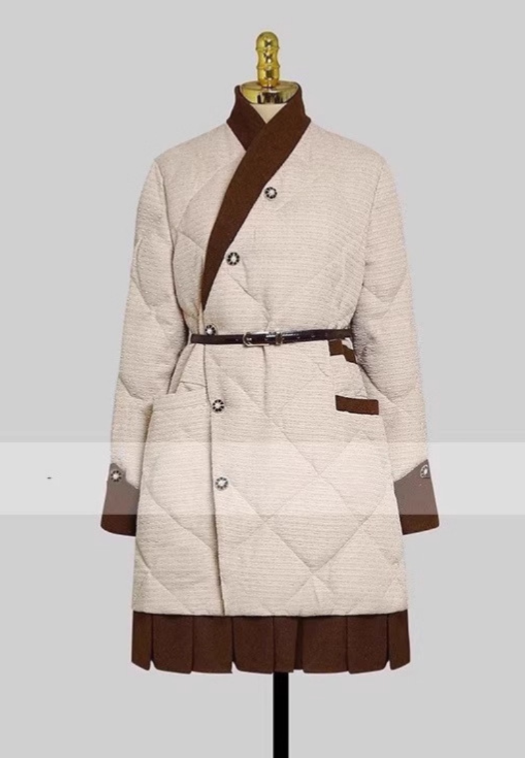 New Luxury V-neck women duck down jacket K25121204