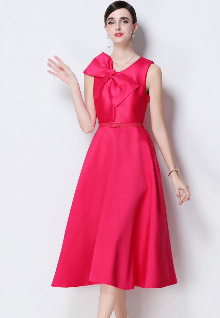 French retro sleeveless dress with a full skirt CA25110326RD