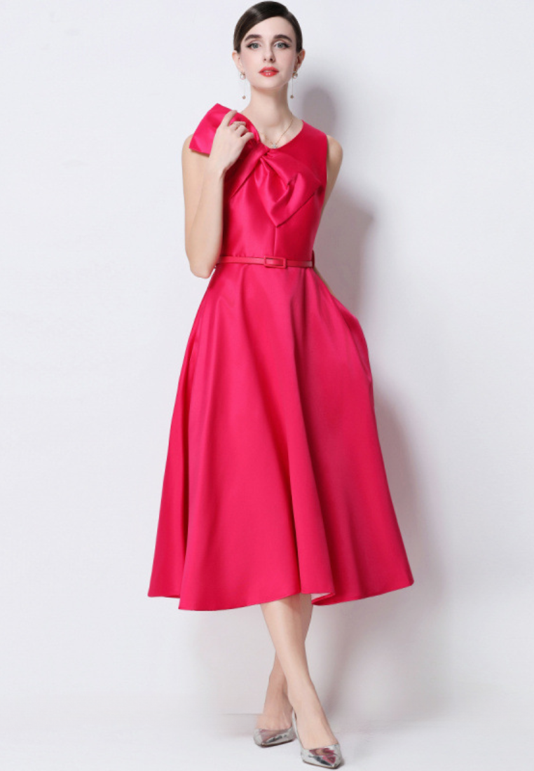 French retro sleeveless dress with a full skirt CA25110326RD