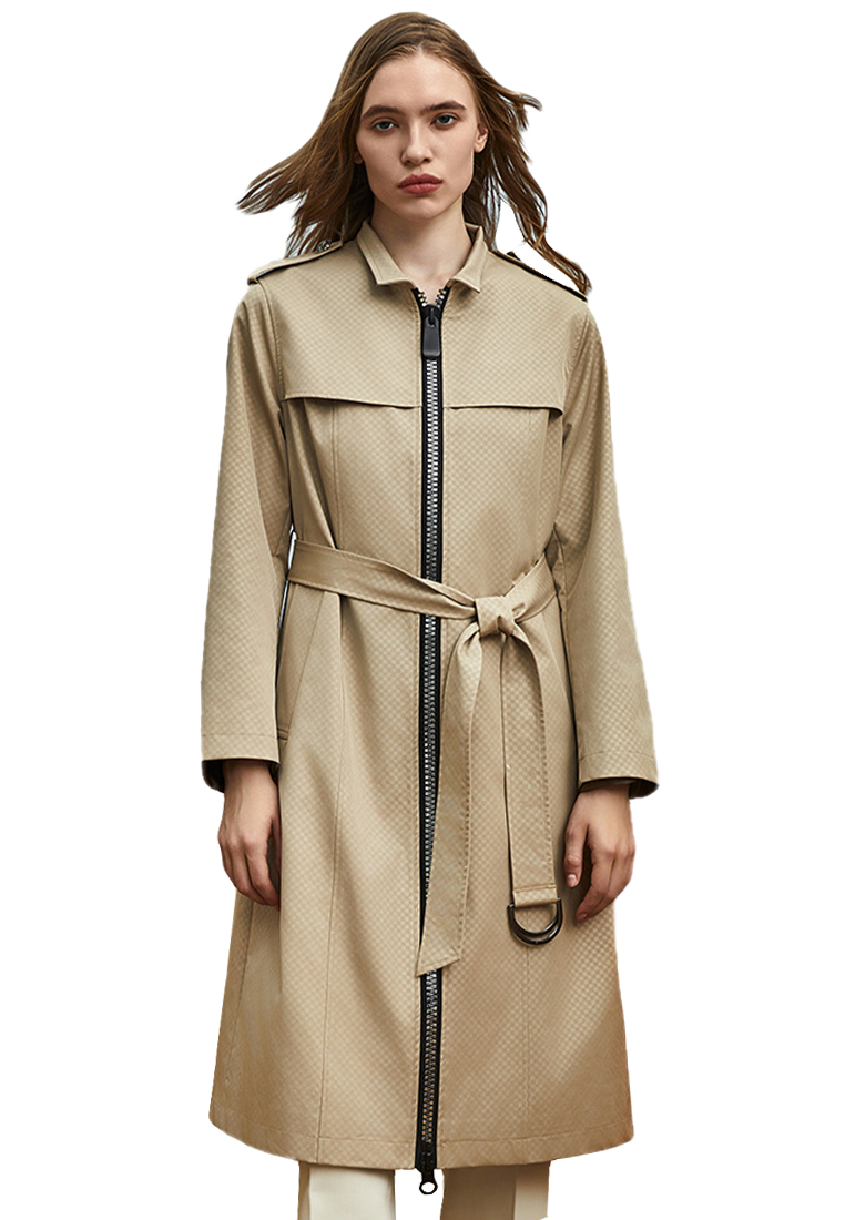 Luxurious quality fashionable and high end lace up coat CA101726BK