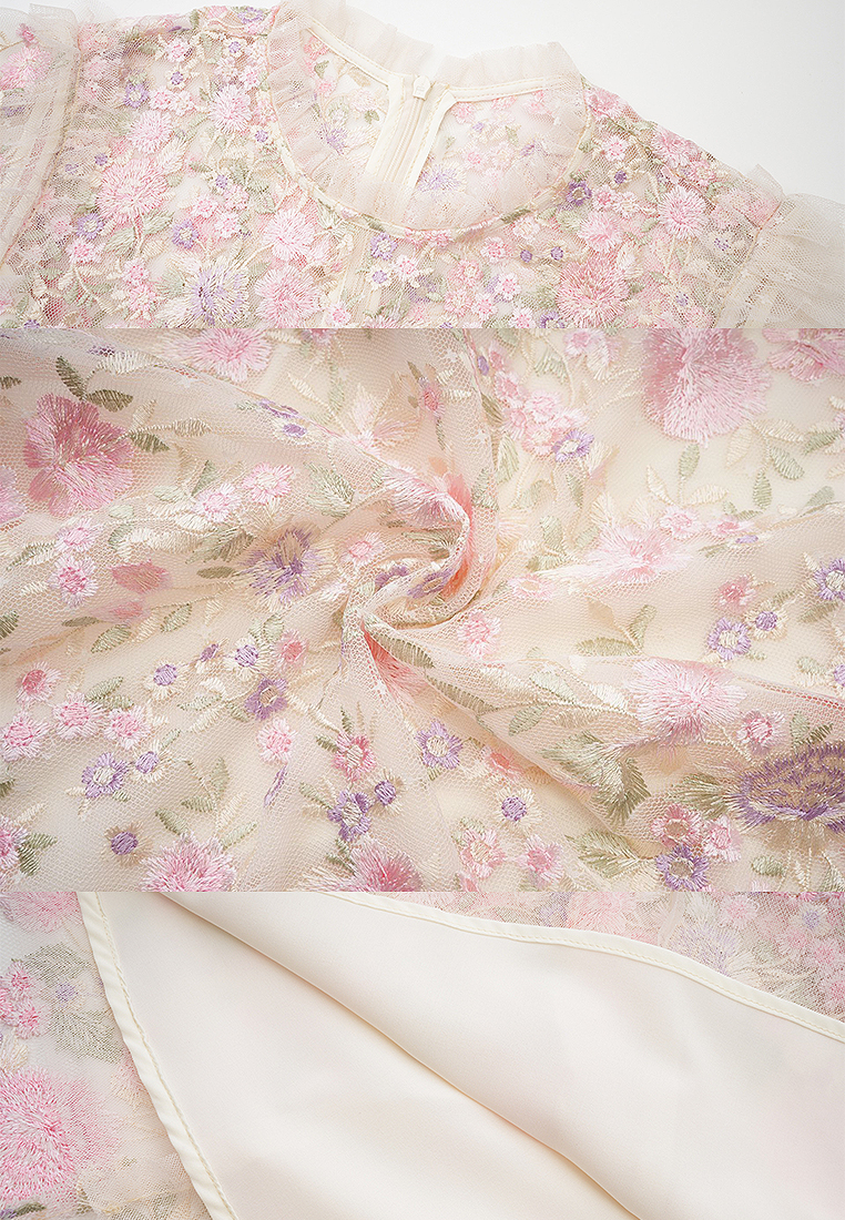 2024 New Cheongsam floral mesh dress CA24031926PI