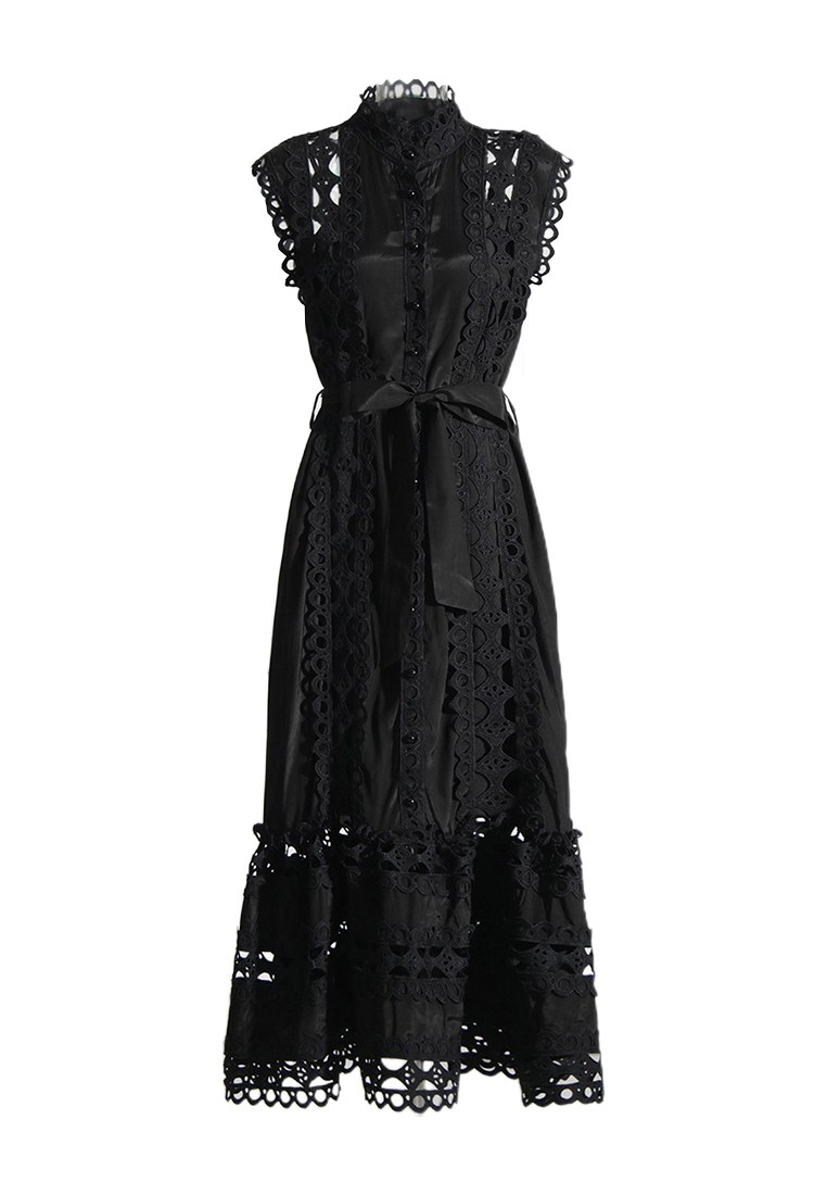 2024 round neck new solid color long dress CA24032626W