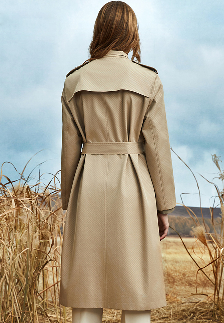 Luxurious quality fashionable and high end lace up coat CA101726BK