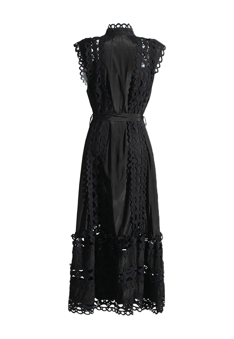 2024 round neck new solid color long dress CA24032626W