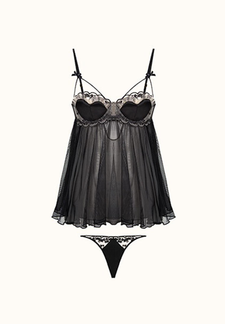 New French sexy lace nightdress A010426W