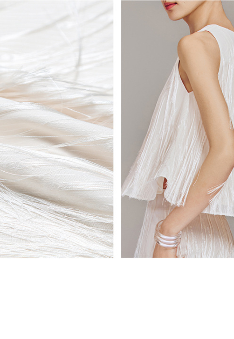 Luxurious French-style tassel  top and skirt set Party Dress K25120305