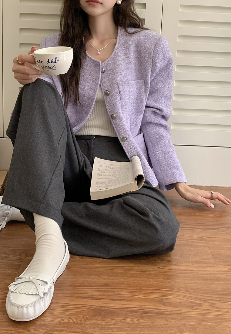 Autumn/Winter French Retro Chanel Tweed Blazer CA25101627PU