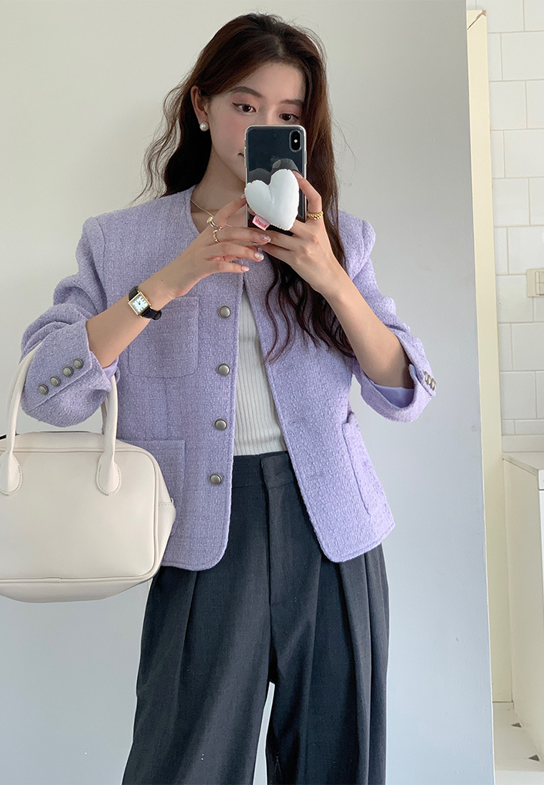 Autumn/Winter French Retro Chanel Tweed Blazer CA25101627PU