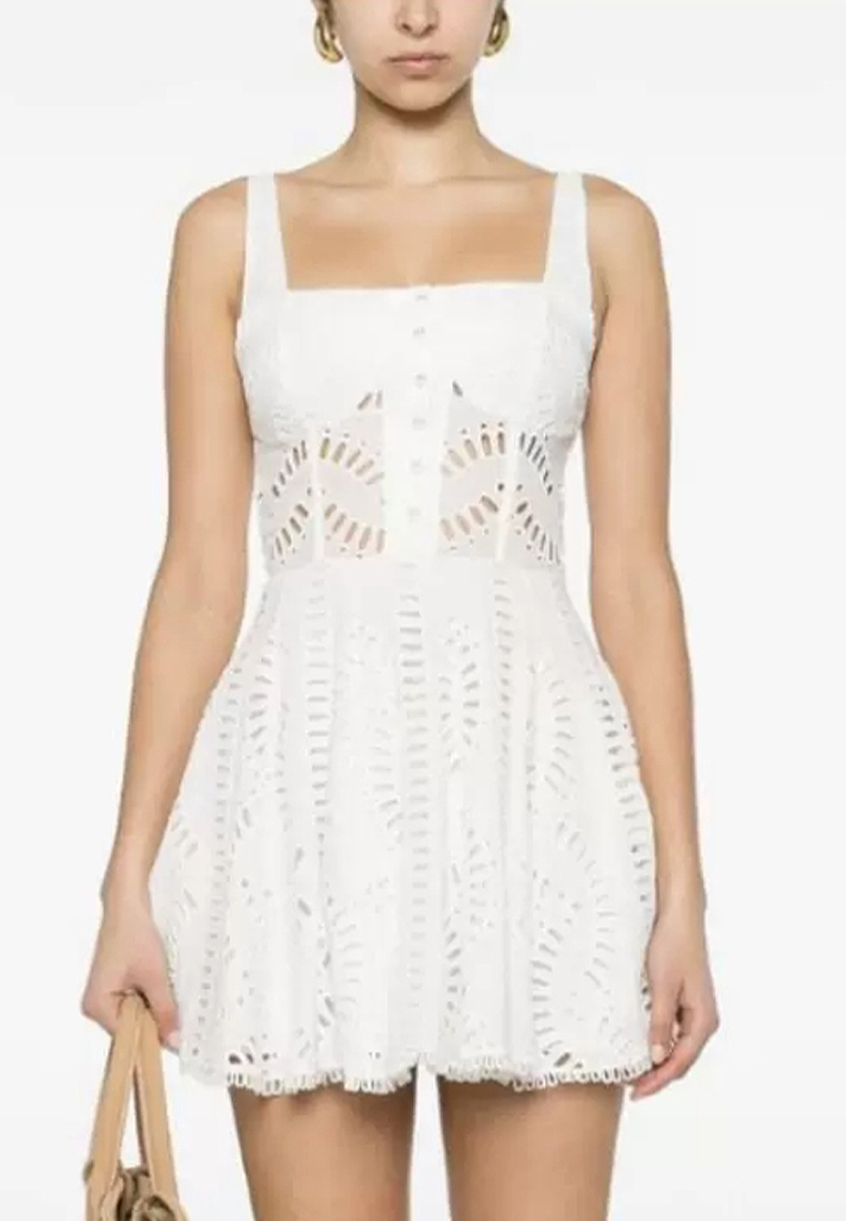 2024 New Drop Strap Square Neck Ultra Short Dress CA24032627PI