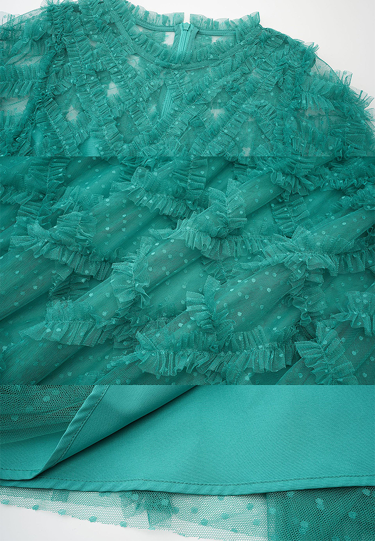 2024 Round neck short sleeved high waisted dress CA24031927GR