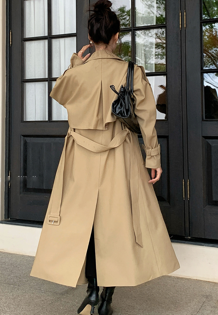 Early Autumn New Arrival Minimalist Fashion Long Trench Coat CA25102428KI