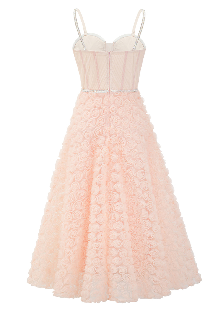 Rose Embroidery Luxury Quality Dress CA090828PK