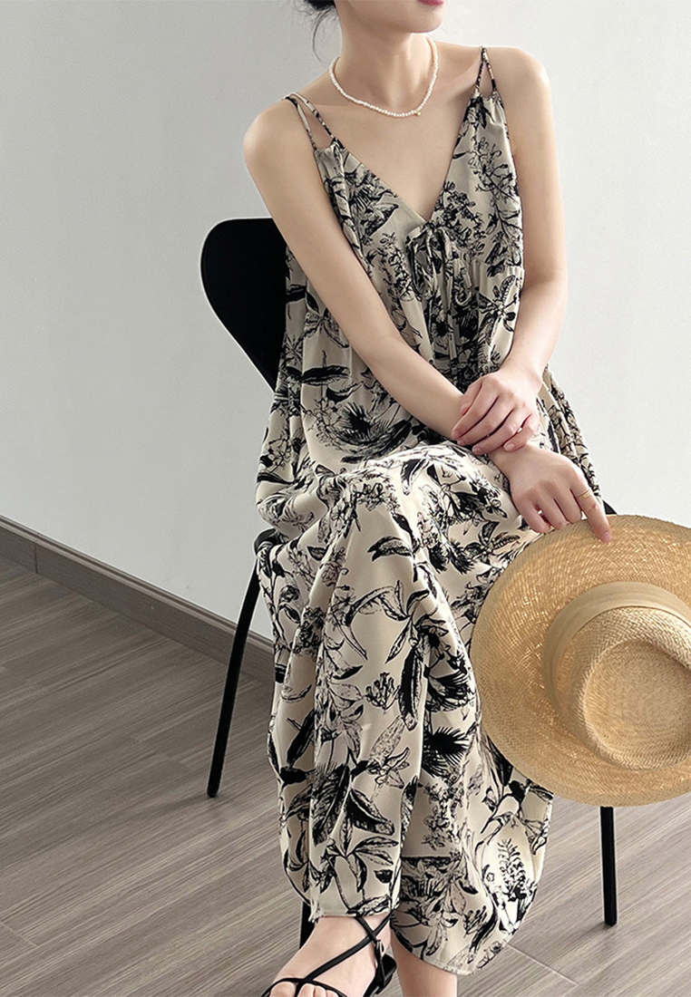 New French slip floral dress CA24030728