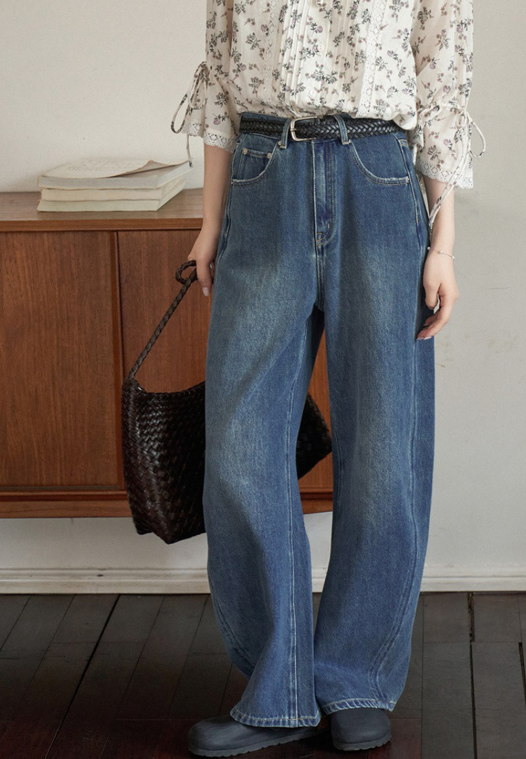Autumn Loose Straight Wide-Leg Jeans CA25091928BL