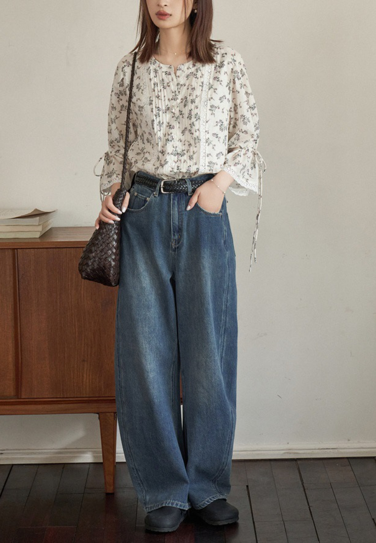 Autumn Loose Straight Wide-Leg Jeans CA25091928BL