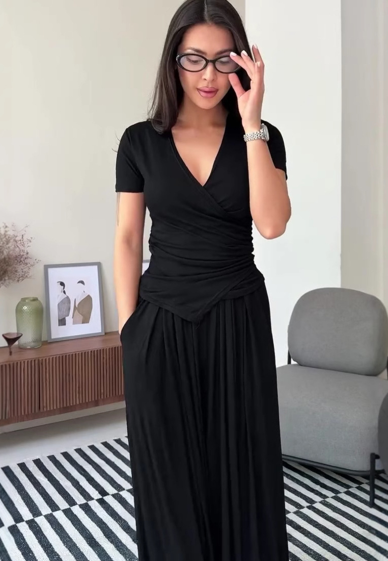  Fashion Versatile Comfortable Simple Casual Dress CA25091428BK