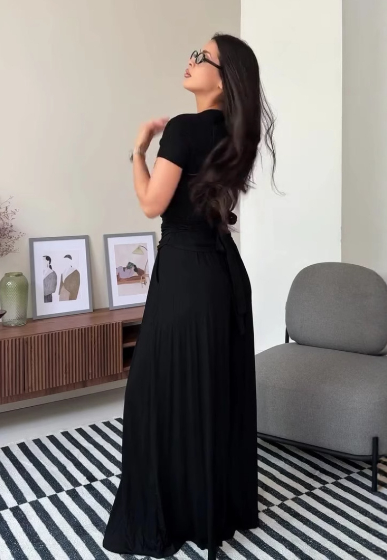  Fashion Versatile Comfortable Simple Casual Dress CA25091428BK