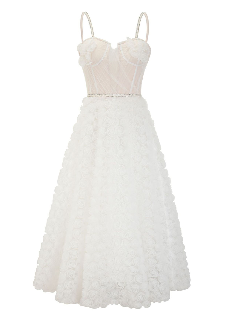 Rose Embroidery Luxury Quality Dress CA090828PK