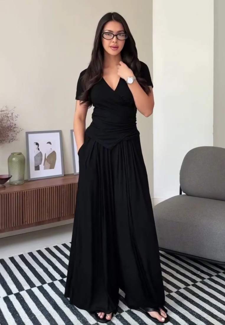  Fashion Versatile Comfortable Simple Casual Dress CA25091428BK