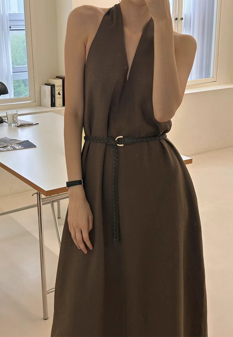 Retro waist cinching loose slimming vest dress CA25032728PI