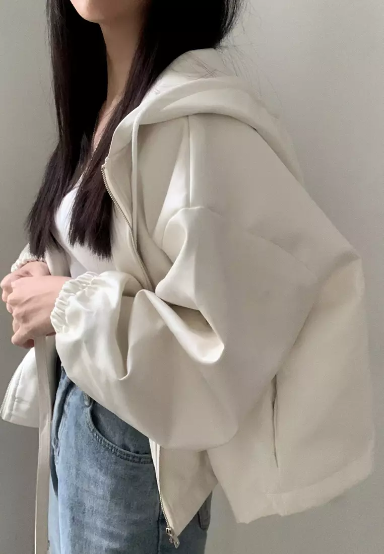 Autumn vintage loose leather jacket jacket CA24092720W