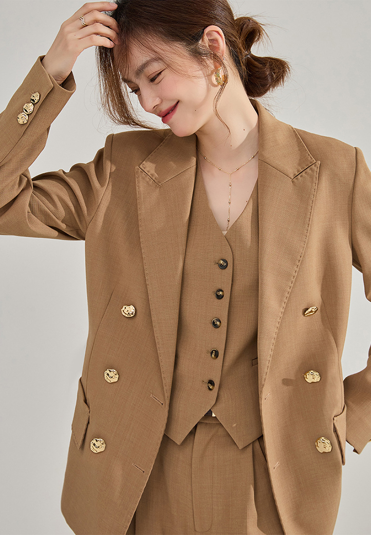 Vintage temperament wool vest CA24091129YE