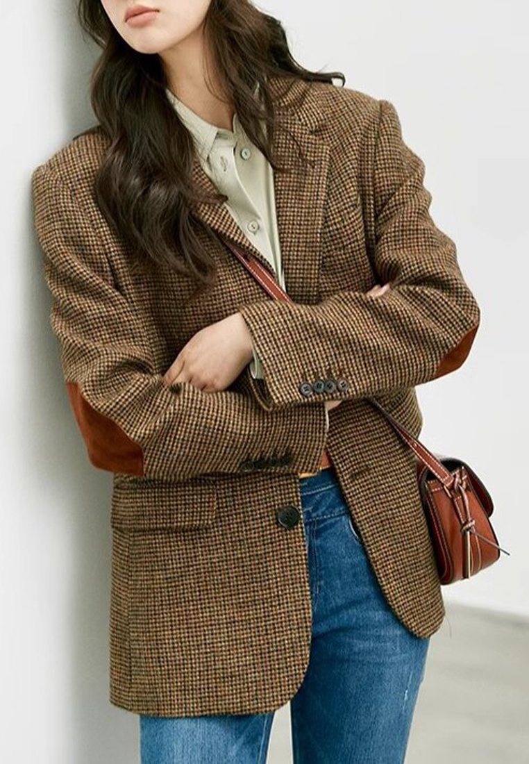 Vintage loose wool suit CA241128129BW