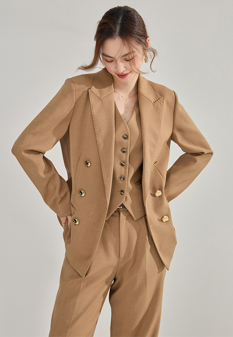 Vintage temperament wool vest CA24091129YE