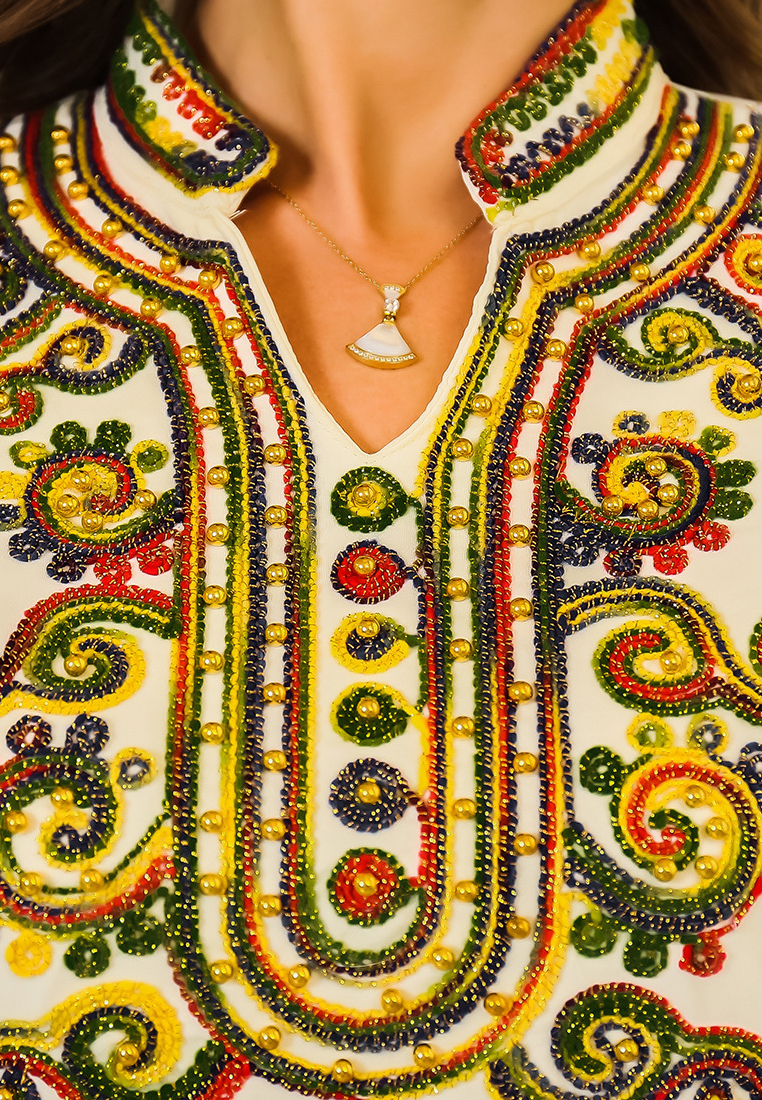 2024 New muslim rope embroidered women's casual dress CA24090329BE