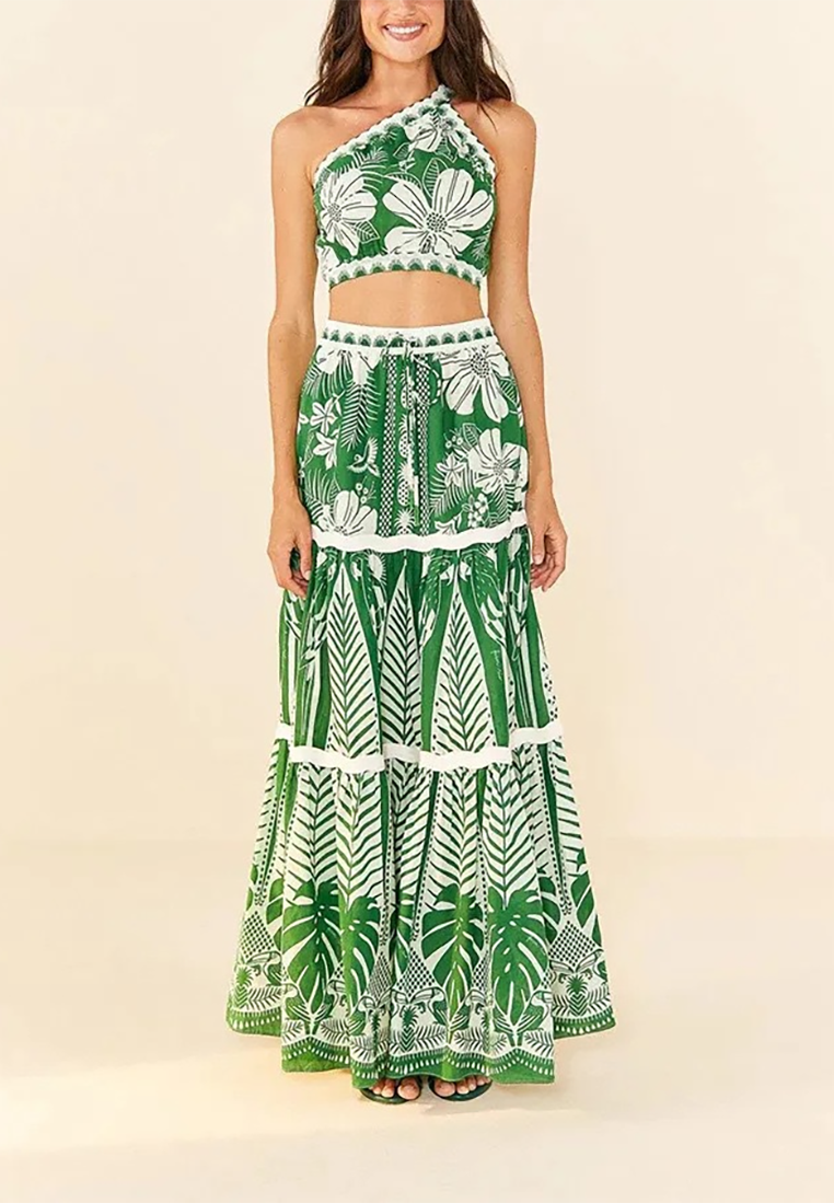 New European and American retro three-piece mesh skirt bikini CA25030503GR