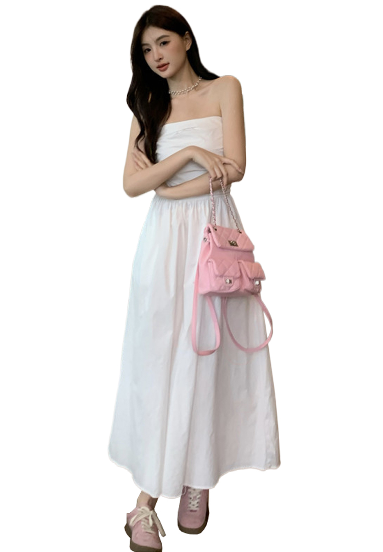 Summer new black and white checkered retro style dress CA25060303W