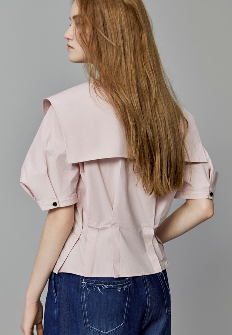 2024 French Pure Cotton Shirt Commuting Minimalist Top CA24031903PI