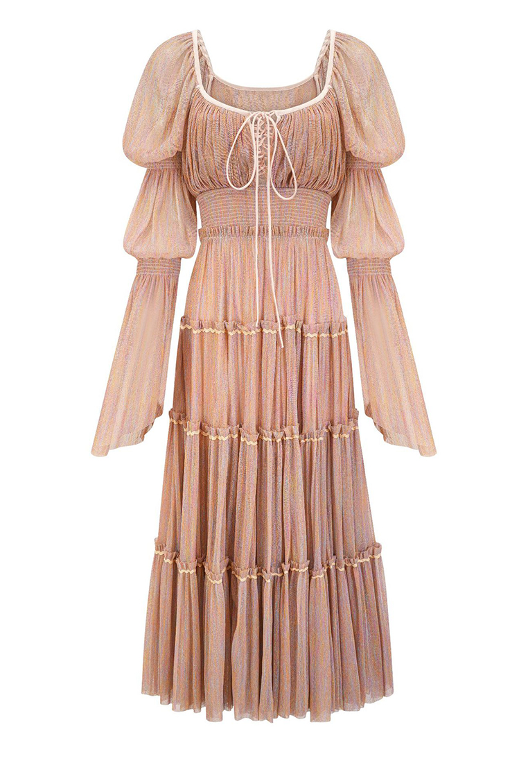 Solid sequin design elegant and elegant dress CA090803