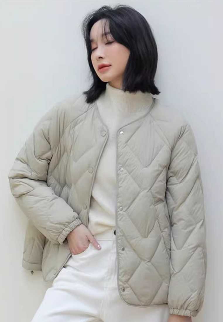 Advanced Short 95% Velvet Warm Down Jacket CA24112103BE