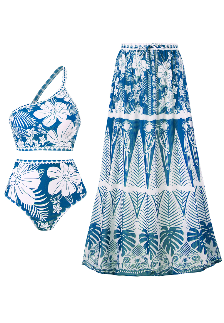 New European and American retro three-piece mesh skirt bikini CA25030503GR