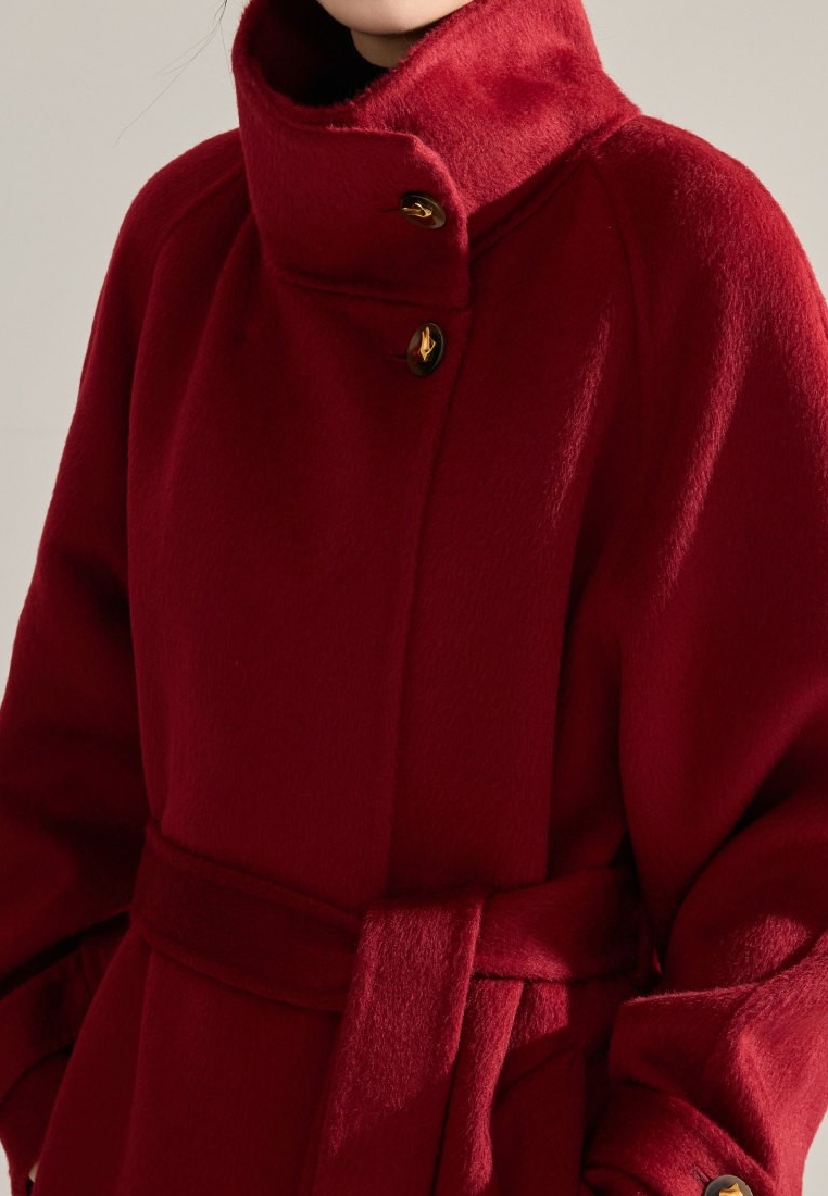 New winter stand-up collar long fitted coat CA25111703GY