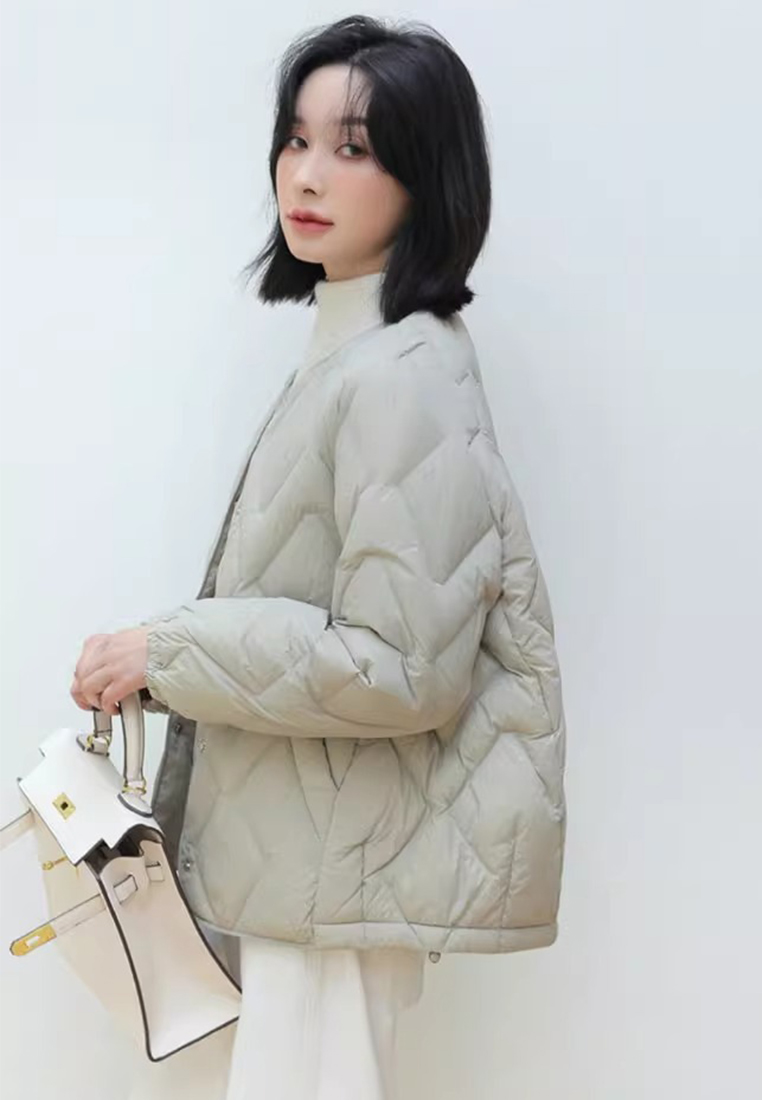 Advanced Short 95% Velvet Warm Down Jacket CA24112103BE