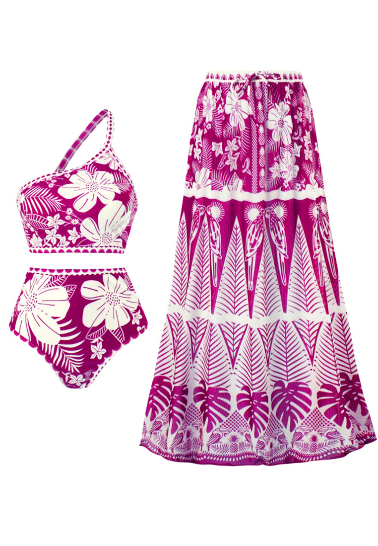 New European and American retro three-piece mesh skirt bikini CA25030503GR