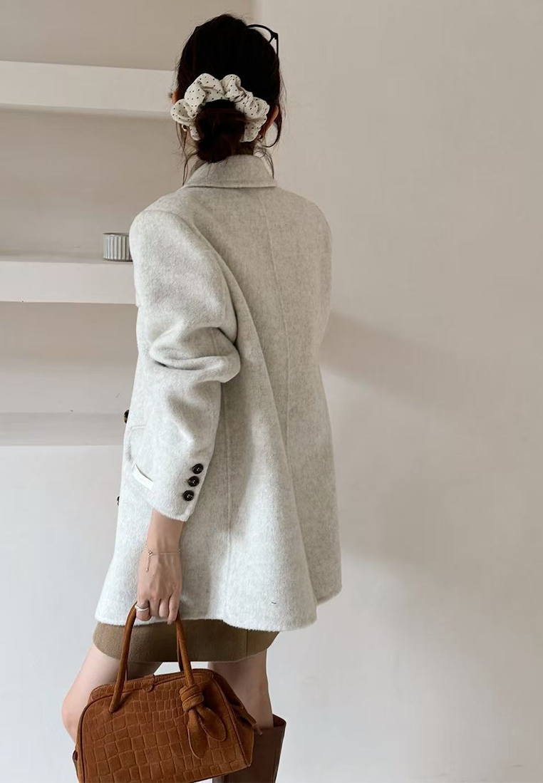 Autumn/Winter Double-Faced Wool Suit Jacket CA25102430BE