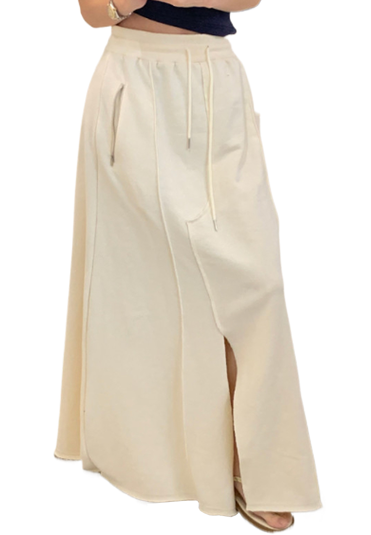 New Korean style elastic waist long skirt CA25042930BK