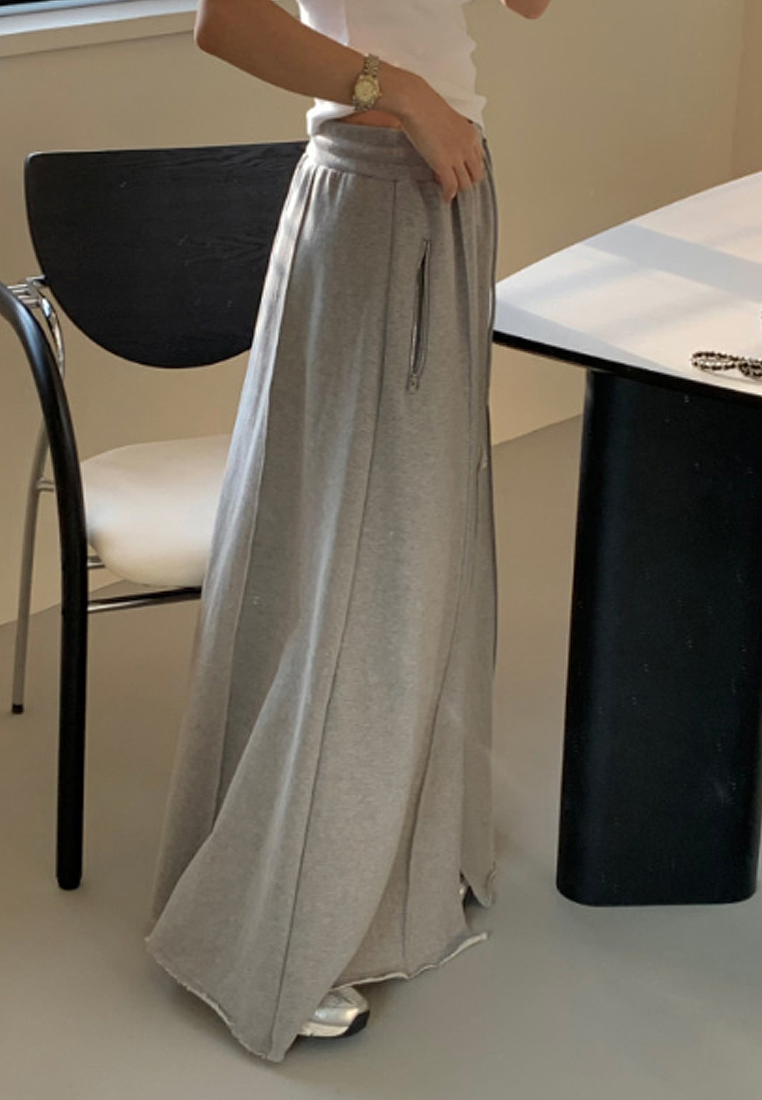 New Korean style elastic waist long skirt CA25042930BK