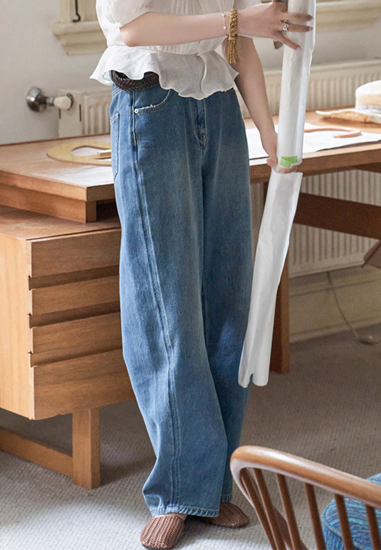 New loose straight wide-leg jeans CA225042230BL